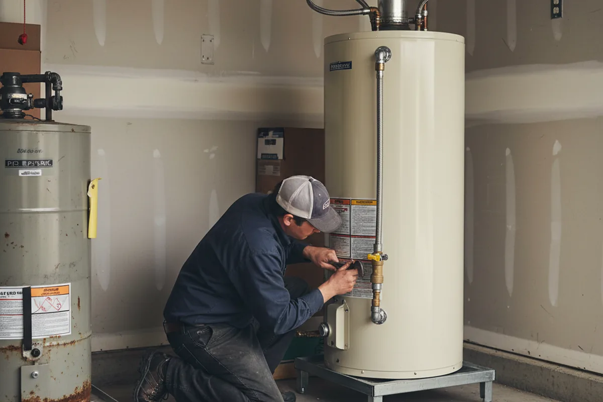 Water heater and shutoff valve replacement in Melbourne
