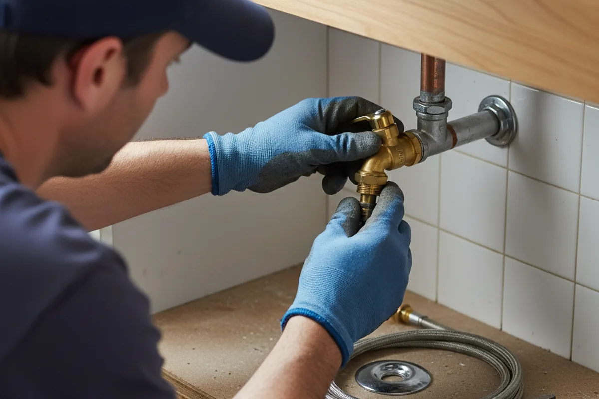 Shutoff valve and fitting work during Emergency Plumbing in Melbourne